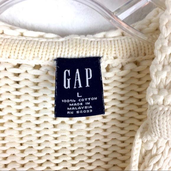 GAP 100% Cotton Pullover Hoodie Knit Sweater - Picture 3 of 4